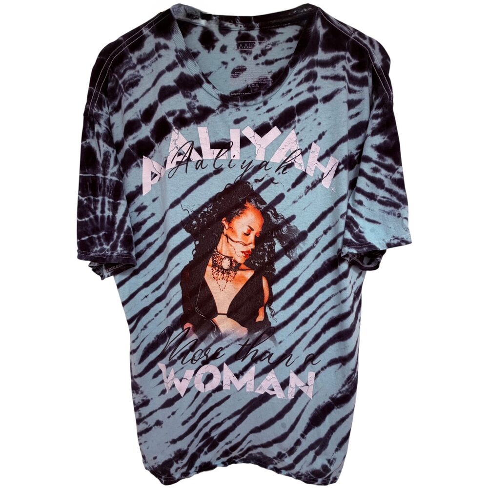 Aaliyah T-Shirt Men's XL Green Black Aaliyah More than a Woman